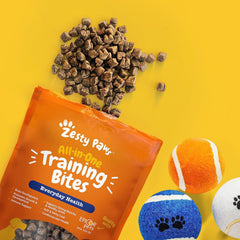 Zesty Paws Training Treats for Dogs - Training Treats for Puppies - Hip, Joint & Muscle Health - Immune, Brain, Heart, Skin & Coat Support - with Fish Oil Omega 3 Fatty Acids - Bacon Flavor – 8oz