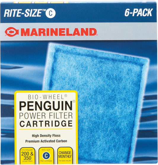 Marineland Penguin Bio-Wheel Replacement Power Filter Cartridges, For Aquarium Filtration, Rite-Size