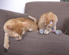 SmartyKat (3 Count) Skitter Critters Catnip Cat Toys - Gray/Cream, 3 Count