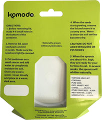 Komodo Grow Your Own Tortoise Grass Seed Kit | Grows Year Round | Fresh Addition for Tortoises Diet