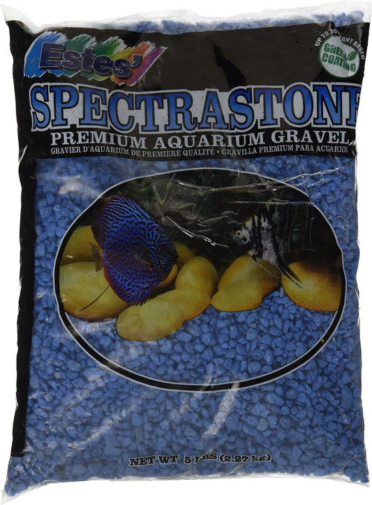 Estes Spectrastone Special Light Blue Aquarium Gravel for Freshwater Aquariums, 5-Pound Bag