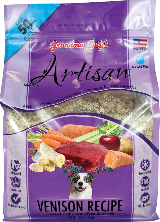 Grandma Lucy’s® Artisan™ Freeze Dried Grain Free Venison Recipe Dog Food