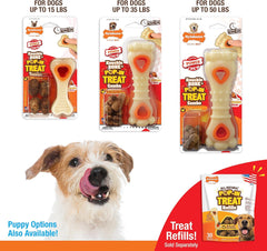 Nylabone Knuckle Bone Pop-In Treat Toy Power Chew Toy for Dogs, Interactive Treat Dispensing Enrichment Dog Toy, Long Lasting Chicken Flavor