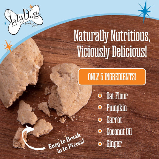 Lazy Dog Cookie Co.. Ginger Glazed Pumpkin Carrot - Crunchy Baked Dog Treat 14oz