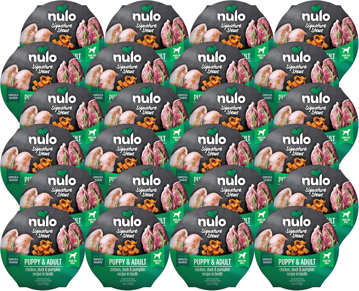 Nulo Dog Signature Stew Chicken, Duck, & Pumpkin in Broth, 6 Ounce, Pack of 16