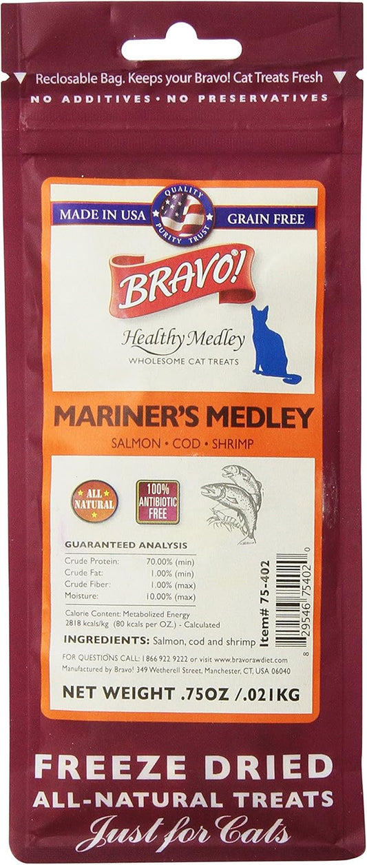 Bravo 294132 Mariners Medley Salmon/Cod/Shrimp Food For Pets, 75-Ounce
