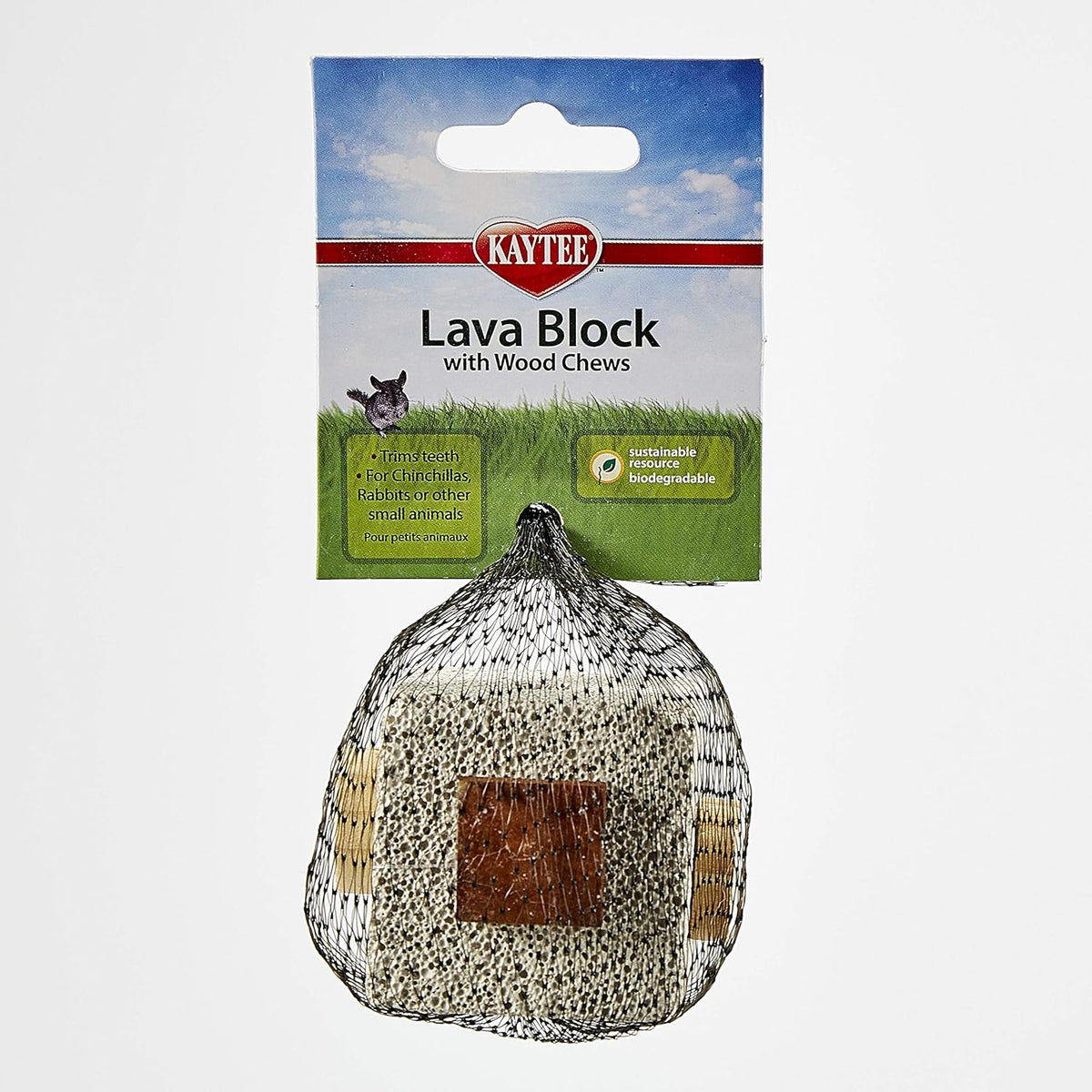 Kaytee Lava Block Chew Toy,2.5 Inches x 2.5 Inches x 5 Inches