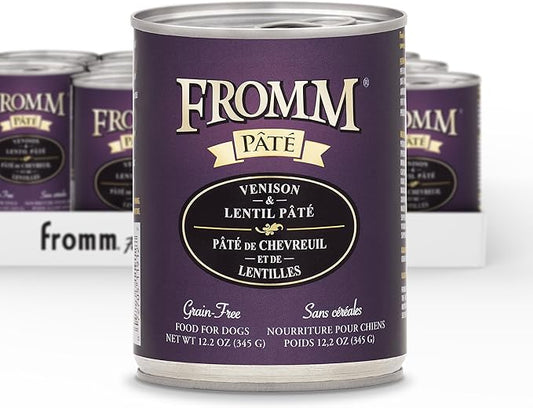 Fromm Venison & Lentil Pate Dog Food - Premium Wet Dog Food - Venison Recipe - Case of 12 Cans