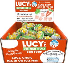 Lucy Pet Dinner Rolls-Mom's Meatloaf Chicken with Carrots and Spinach 2.75oz/1 ea