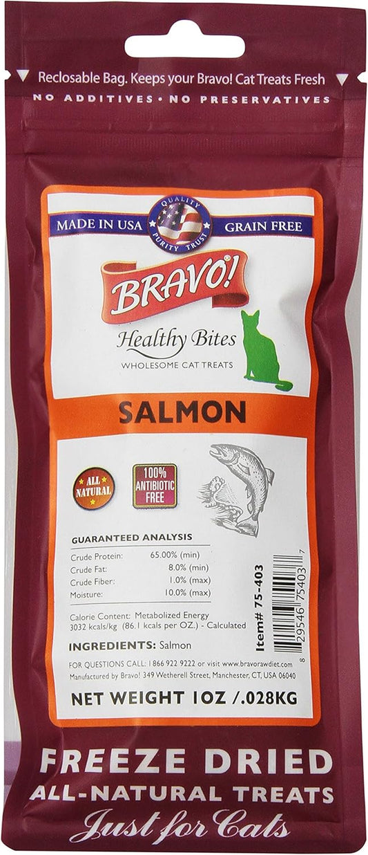 Bravo 294127 Healthy Bites Salmon Food For Pets, 1-Ounce