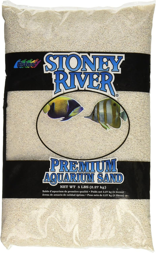 Estes Stoney River White Aquatic Sand Freshwater and Marine Aquariums, 5-Pound Bag