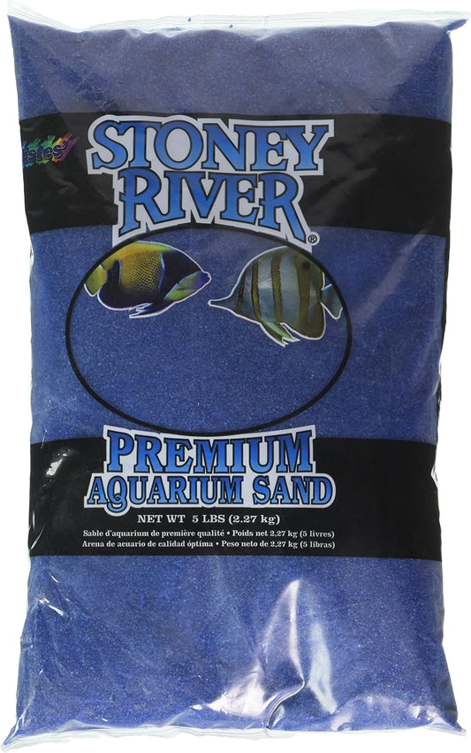 Estes Stoney River Blue Aquatic Sand Freshwater and Marine Aquariums, 5-Pound Bag