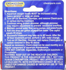 Boyd Enterprises  Chemi-Clean 2oz Liquid Treats up to 720 Gallons - Effective Chemiclean Cyanobacteria for Marine & Freshwater Aquariums, Safe for Fish, Corals & Invertebrates