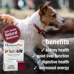 HomeoPet Liver Rescue, Safe and Natural Liver-Support Supplement for Cats, Dogs, and Other Small Animals, 15 Milliliters