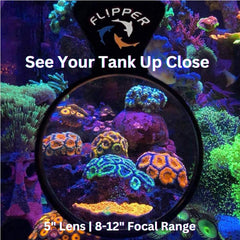 Flipper Cleaner FL!PPER Flipper DeepSee Viewer MAX 5" Black - Coral and Fish Magnifier for Reef Tank and Freshwater Aquarium Photography and Videography - Magnetic Magnifying Glass