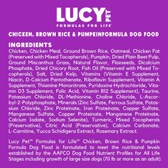 Lucy Pet Products Chicken, Brown Rice & Pumpkin LID Small Bites Dog Food 4.5lb
