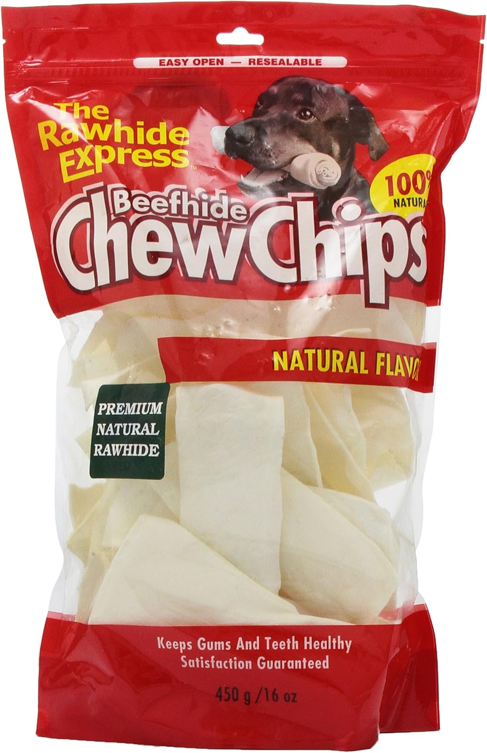Natural Rawhide Strips/Chips Dog Chew, 16 Oz 450 G
