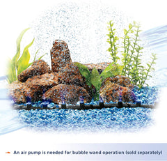 Aqueon Fish Tank Aquarium Flexible LED Accent Light and Bubble Wand, Blue