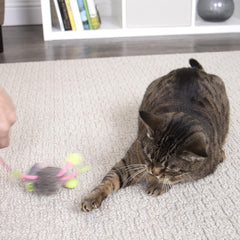 SmartyKat Bouncy Mouse Bungee Dangler Plush Cat Toy - Randomly Selected Color, One Size