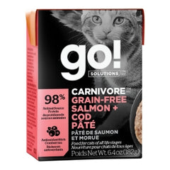 Go! Solutions Carnivore, Grain-Free, Protein Rich Dry Cat Food, Salmon and Cod Recipe