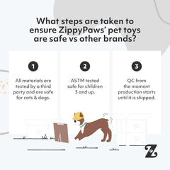 ZippyPaws Skinny Peltz Dog Toy Small 3 pack