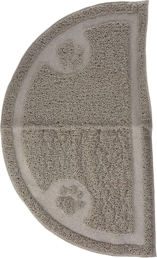 Petmate Arm & Hammer Half Circle Litter Mat, Gray, 23x14x3, Clean Floors, Waterproof, Easy Clean, Durable Litter Pad for Kitten Cat