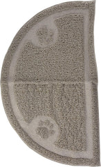 Petmate Arm & Hammer Half Circle Litter Mat, Gray, 23x14x3, Clean Floors, Waterproof, Easy Clean, Durable Litter Pad for Kitten Cat