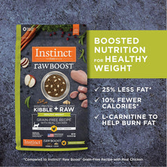 Instinct Raw Boost Healthy Weight, Natural Dry Cat Food with Freeze Dried Pieces, Grain Free Recipe - Real Chicken