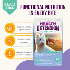 Health Extension Grain Free Little Bites Chicken & Turkey Dog 12 lb