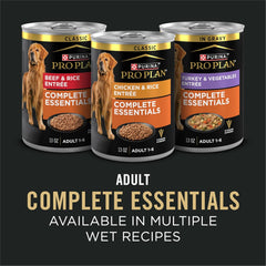 Purina Pro Plan Complete Essentials Shredded Blend Turkey and Rice Dog Food Dry Formula with Probiotics for Dogs - 33 lb. Bag