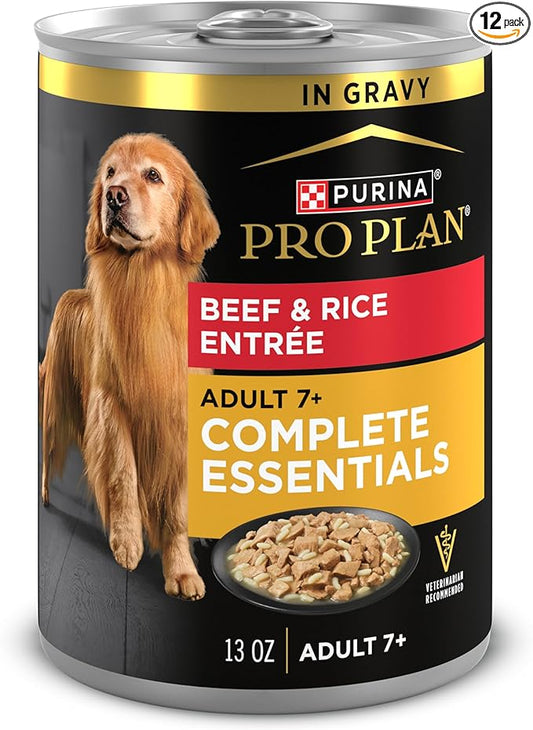 Purina Pro Plan 7+ Beef & Rice Morsels in Gravy Senior Dog Food