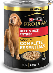 Purina Pro Plan 7+ Beef & Rice Morsels in Gravy Senior Dog Food