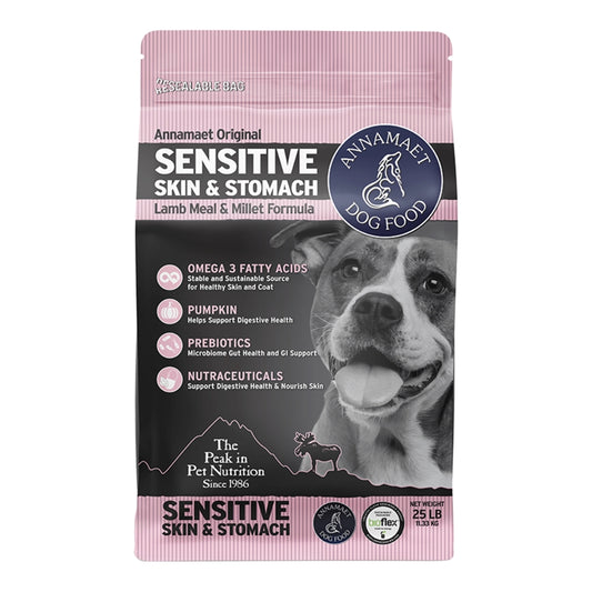 ANNAMAET DOG SENSITIVE SKIN & STOMACH LAMB WHITEFISH 25LBS