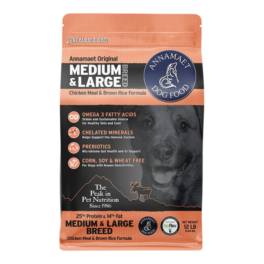 ANNAMAET DOG ORIGINAL MEDIUM BREED LARGE BREED 25% CHICKEN 40LBS