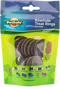 PetSafe® Natural Rawhide Treat Ring Refills, Size A, Peanut Butter Flavor, Replacement Treats Busy Buddy Treat Ring Holding Toys