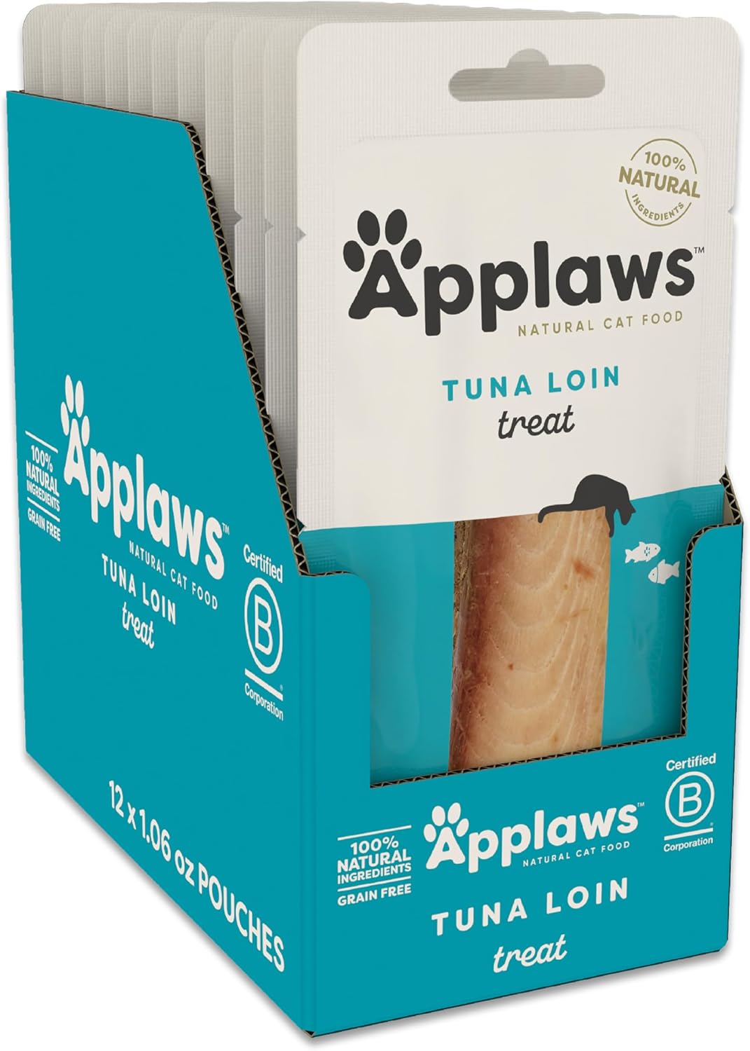 Applaws Natural Cat Treats – Whole Tuna Loins (12 x 1.06 oz)