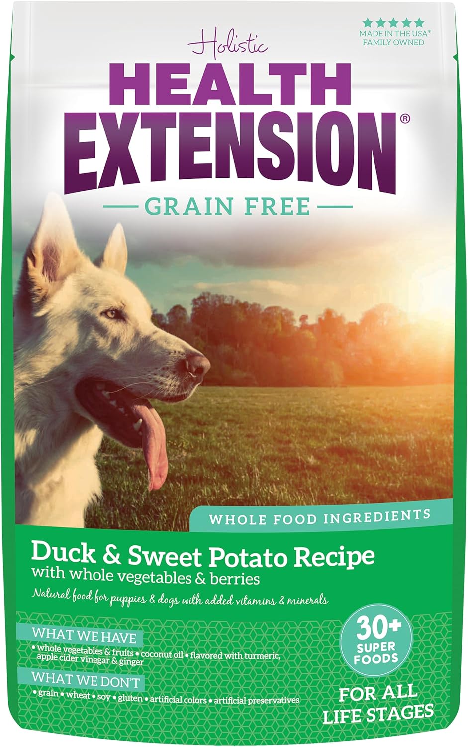 Health Extension Grain Free Venison & Sweet Potato Dry Dog Food (10 lb / 4.54 kg) - Lean Protein Formula for Dogs with Poultry Allergies & Sensitive Stomachs