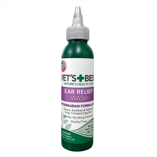 HERO PET Vet's Best Dog Ear Relief Wash, 4 oz