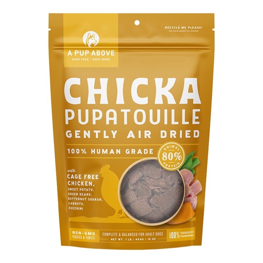 A PUP ABOVE DOG AIR DRIED CHICKEN PUPATOUILLE 1LB