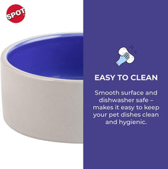 SPOT Standard Crock Dish for Small Animals - Food/Water Bowl for Small Pets, Round Ceramic Bowl with High Walls, Ideal for Birds, Small Cats, Dishwasher Safe - 4 inch, 1 Cup (8oz)