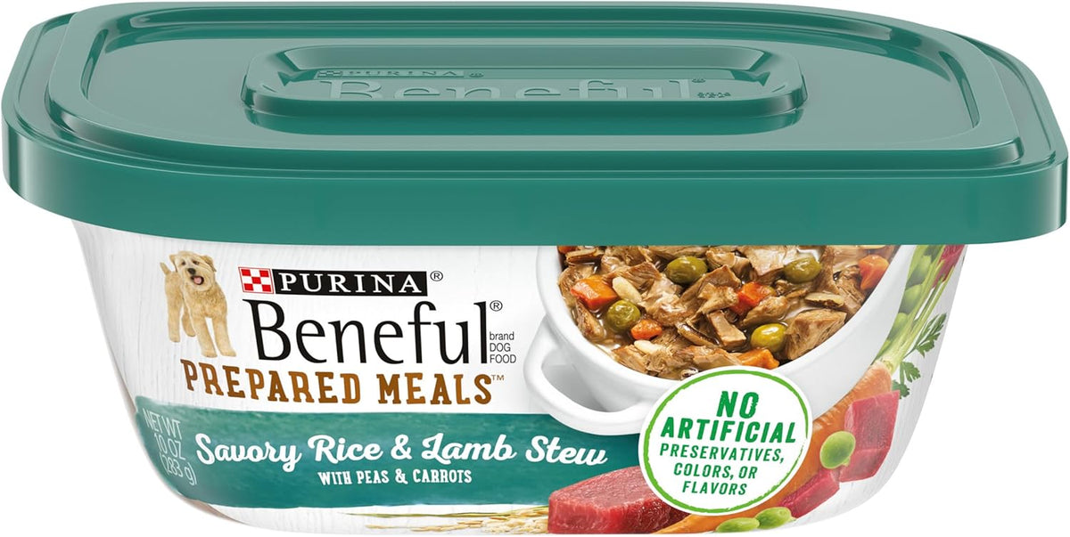 Purina Beneful Prepared Meals Lamb & Rice Stew - (8) 10 oz. Tubs