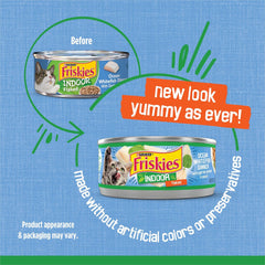 Purina Friskies Indoor Cat Food Flaked Ocean Whitefish Dinner With Garden Greens in Sauce - (Pack of 24) 5.5 oz. Cans