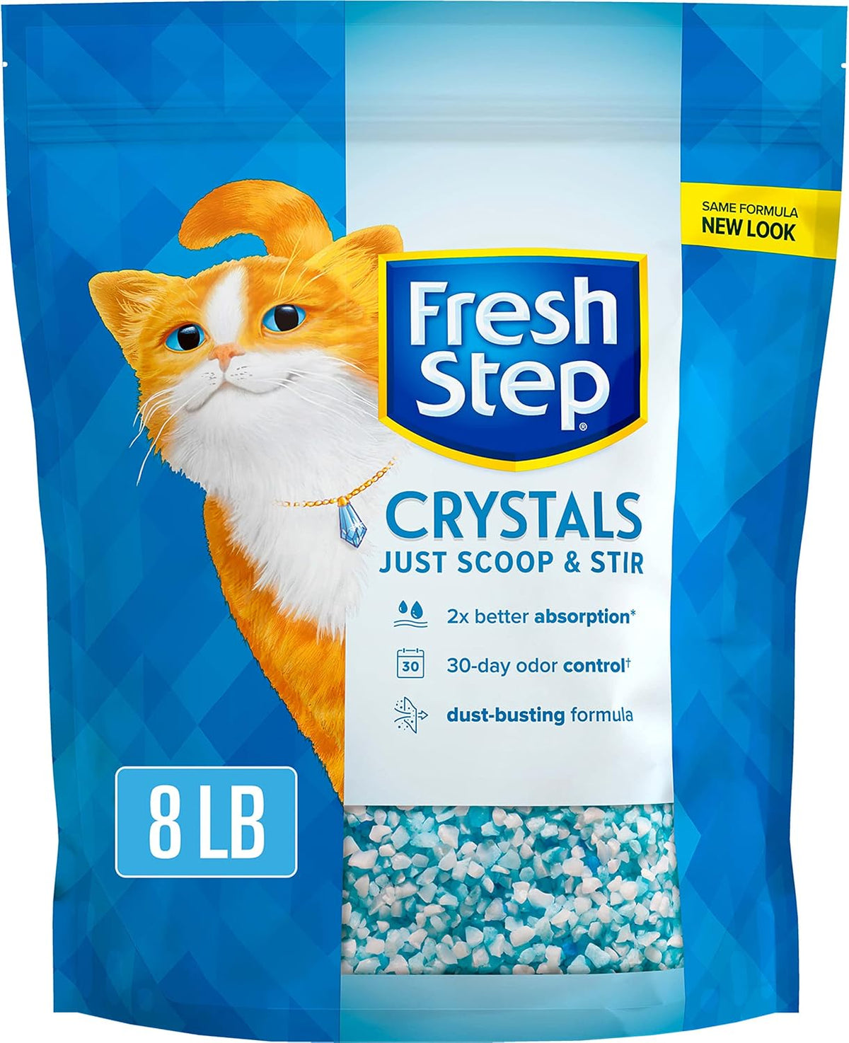 Fresh Step Crystals, Premium Cat Litter, Scented, 8 Pounds