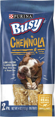 Purina Busy Rawhide Small/Medium Breed Dog Bones, Chewnola With Oats & Brown Rice -  2 ct. Pouches