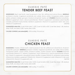 Fancy Feast Poultry and Beef Feast Classic Pate Collection Grain Free Wet Cat Food Variety Pack - (Pack of 24) 3 oz. Cans