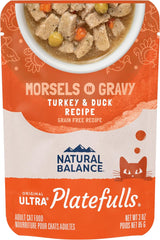Adult Grain Free Wet Cat Food, Turkey & Duck Recipe, 3 Ounce Pouch (Pack of 4)