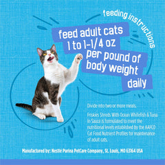 Purina Friskies Shreds With Ocean Whitefish and Tuna in Sauce Wet Cat Food - (Pack of 24) 5.5 oz. Cans