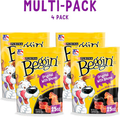 Purina Beggin' Strips Dog Treats, Original With Bacon Flavor -  25 oz. Pouches