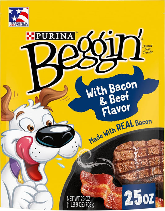 Purina Beggin' Strips with Real Meat Dog Treats with Bacon and Beef Flavors