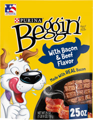 Purina Beggin' Strips with Real Meat Dog Treats with Bacon and Beef Flavors